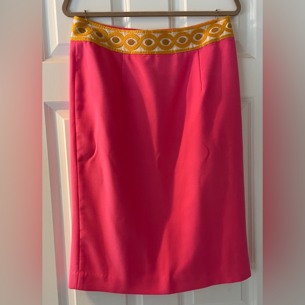 Anthropologie-Electric Love Light Pencil Skirt
